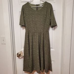 Sage green lace Downeast dress